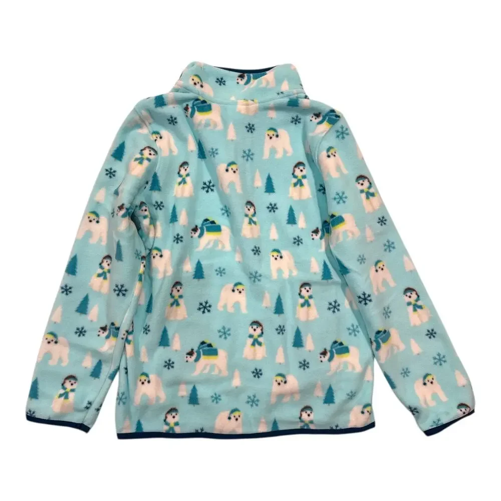 Gymboree Polar Bear Fleece Quarter Zip Pullover Kids Size 10 NWT Blue